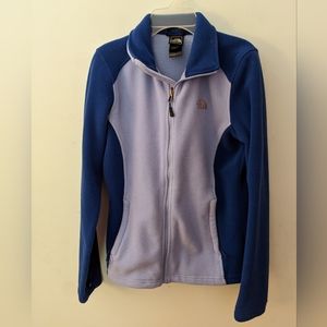 The North Face Fleece Jacket, full zip, 100% polyester Blue 2-Tone Size S